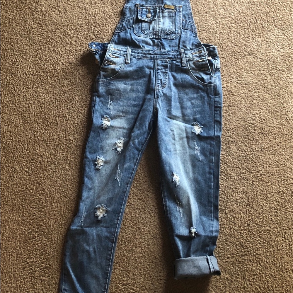 Brand New Down Designs Bib cropped jean capris
